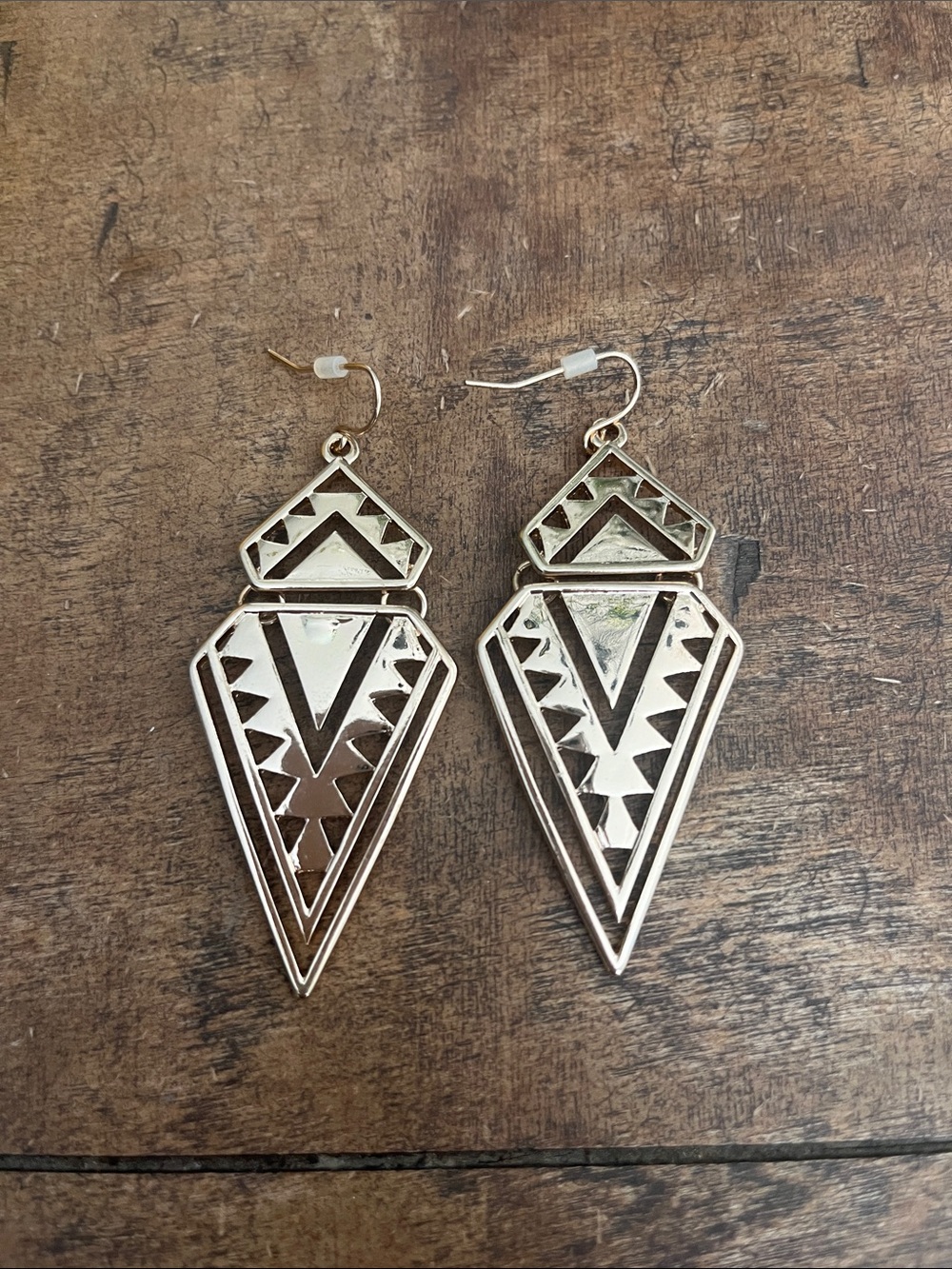 Nordstrom Metallic Geometric Cutout Drop Earrings - Silver